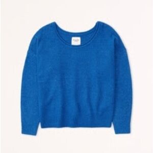 Abercrombie & Fitch Blue Dolman Boat Neck Sweater